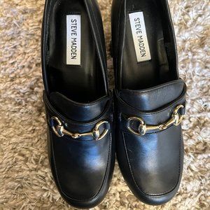 Steve Madden Cinderella Loafer in Black Size 8